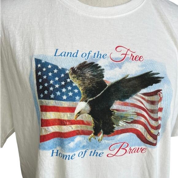 White American flag Short Sleeve Tee Patriotic Graphics men’s large Americana - Picture 2 of 6